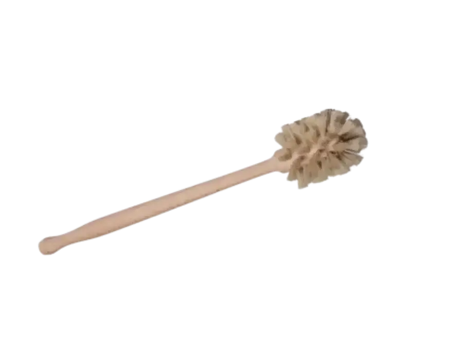 Gläserbürste aus hellem Rosshaar mit Buchenholzgriff, ca. 35 cm lang – zum Reinigen von Gläsern, Weißbiergläsern, Thermoskannen und Babyflaschen